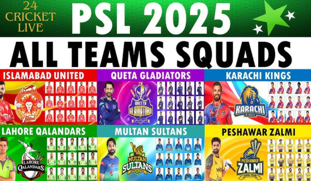 PSL Squad 2025 – Players List of all Teams in PSL 10