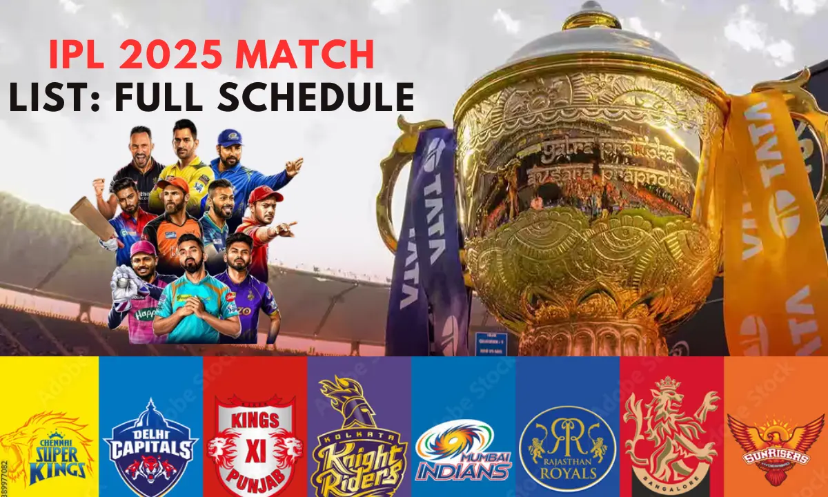 IPL 2025 Match List Full Schedule