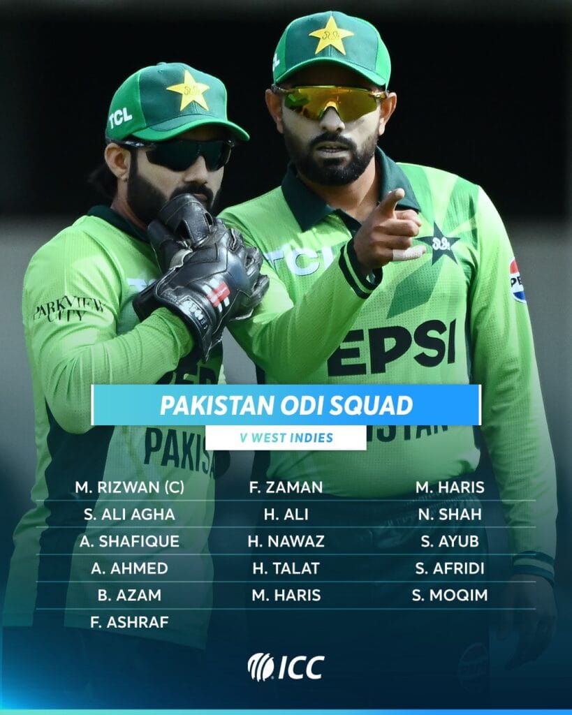 Pakistan vs West Indies 1st ODI